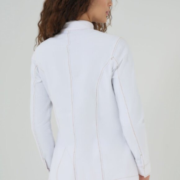 Anatomie NWT Luvan Performance Denim Utility Jacket White - Picture 5 of 6